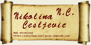 Nikolina Češljević vizit kartica